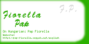 fiorella pap business card